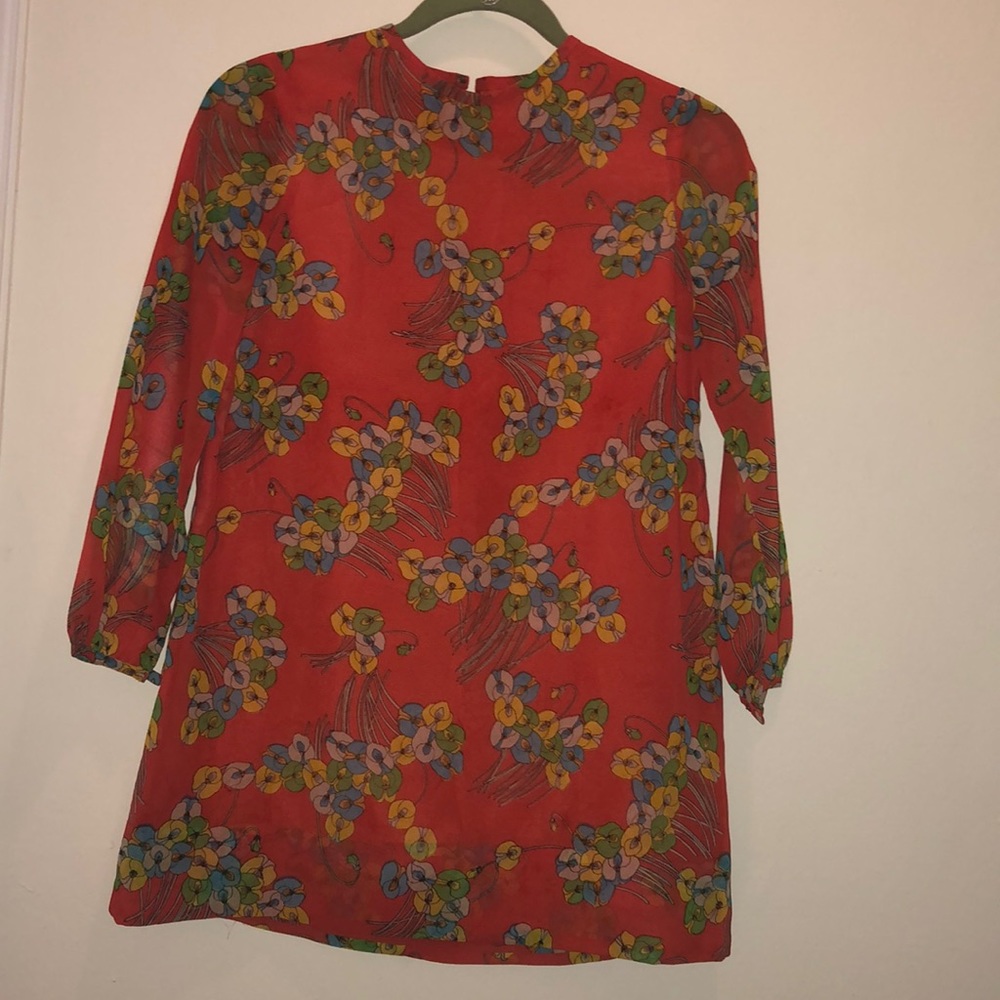 Vintage floral long sleeve top